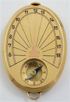 Cartier, rare oval watch w/sundial and compass