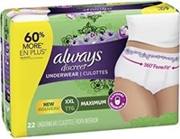 Always Discreet, Incontinence Underwear for Women,