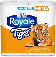 Royale Tiger Strong Paper Towel, 2 Mega Rolls,