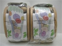 (2) Spa Pleasures Wooden Ball Foot Massager