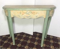 Hand Painted Demilune Table