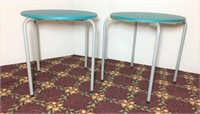 Pair of Teal Side Tables