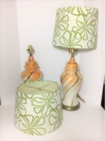 Pair of Glazed Ceramic Lamps