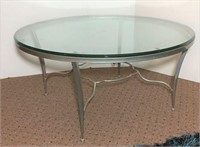 Round Glass Inset Top Coffee Table