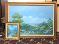 Bluebonnet Landscape Oil on Canvas