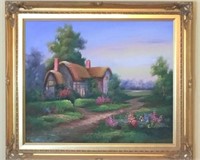 W. Amion Cottage Oil on Canvas