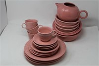 Fiesta Dishes Pink approx 22 pieces