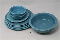 Fiesta Dishes Blue approx 8 pieces