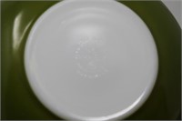 Green Pyrex bowl 10" diameter