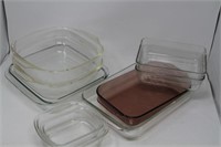 Large lot of glass bake ware