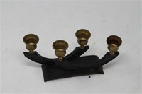 Metal Candelabra holds 4 tapers 8 w x 4 h