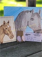 Horse Picture, Pisanello GC, Artwork & Earrings
