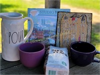 Pitcher, coffee, Artwork, Mugs, & Puzzle