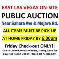 ALL ITEMS MUST BE PICKED UP AT HOME BY 5PM FRIDAY