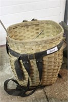 WOVEN ADIRONDACK PACK BASKET W/ CONTENTS