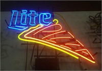 Neon Miller Lite Pizza Sign (30 x 24) Works!
