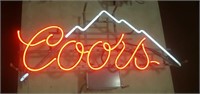 Neon Coors Sign (29 x 15) Works!