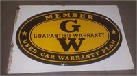 Guaranteed Warranty Sign (36 x 24)
