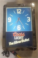 Coors 'The Silver Bullet' Clock (17 x 12 x 5)