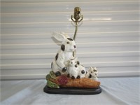 Ceramic Bunny Lamp Works 17" T