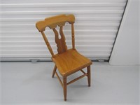 Vintage Solid Wood Chair 33" T