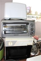 Microwave, Toaster Oven, Toaster, and Mixer