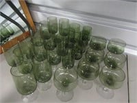 Olive Green Wine Glasses