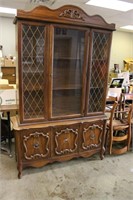 Wooden Glass Front Hutch