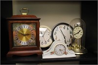 6 Clocks and Candle Sconces,