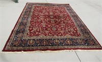 Red & Blue Area Rug Needs Light Cleaning