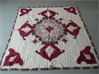 Red & White Quilt 6 1/2' Square