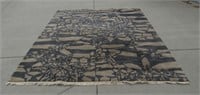 Blue & Tan Abstract Pattern Rug 8' x 10'