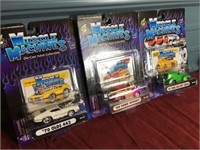 (3) Muscle Machines Diecast Cars