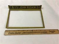 Metal John Ruskin cigar box lid