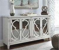 AS-IS Ashley t505-562 Antique White 67" Console