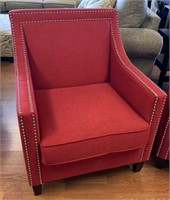 Elements Red Nail Head Accent Chair