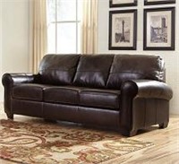 Ashley 980 Brown LEATHER Sofa - As-Is