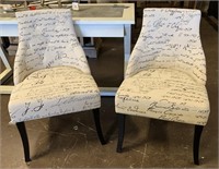 Accent Ivory Script Chair
