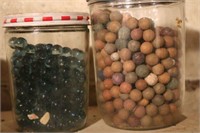 2 Jars of Clay/Glass Marbles