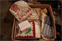 Large Box of Vintage Handkerchiefs