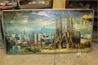Oil on Canvas Skyline Painting