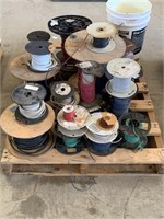 Pallet of Assorted Copper Wire Spools