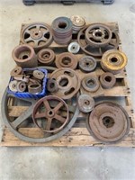 Pallet of Assorted Pulleys