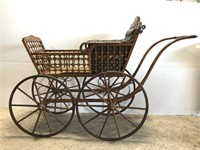 Antique 1800’s wood stroller pram