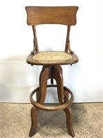 Antique swivel stool w/ cast iron hardware