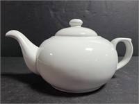 Unmarked white ceramic teapot