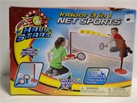 Hall Stars indoor 3 in 1 net sports set