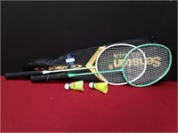 Senston Rackets w/ 2 Birdies Green/White