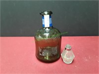 Vintage Glass Salt Shaker & 1795 Tequila Jar