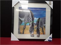17" x 17" 3D Zebra Artwork